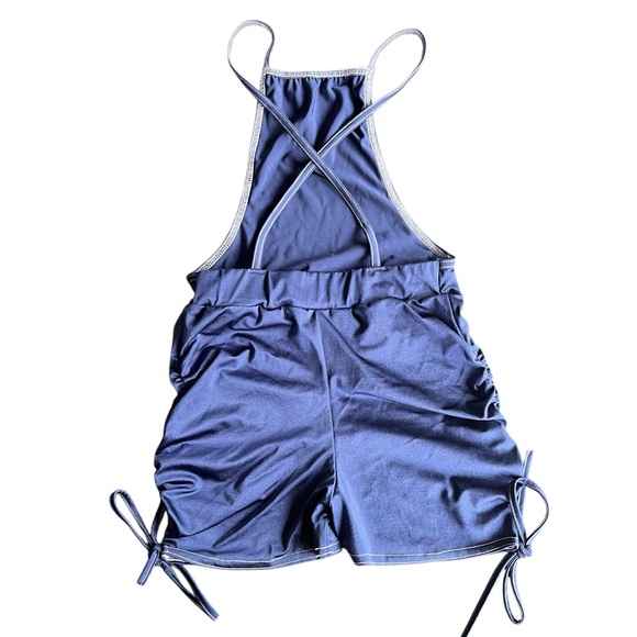 Kellé Costume On The Rise custom purple crop top and navy overalls Size teen/LC - Picture 6 of 11